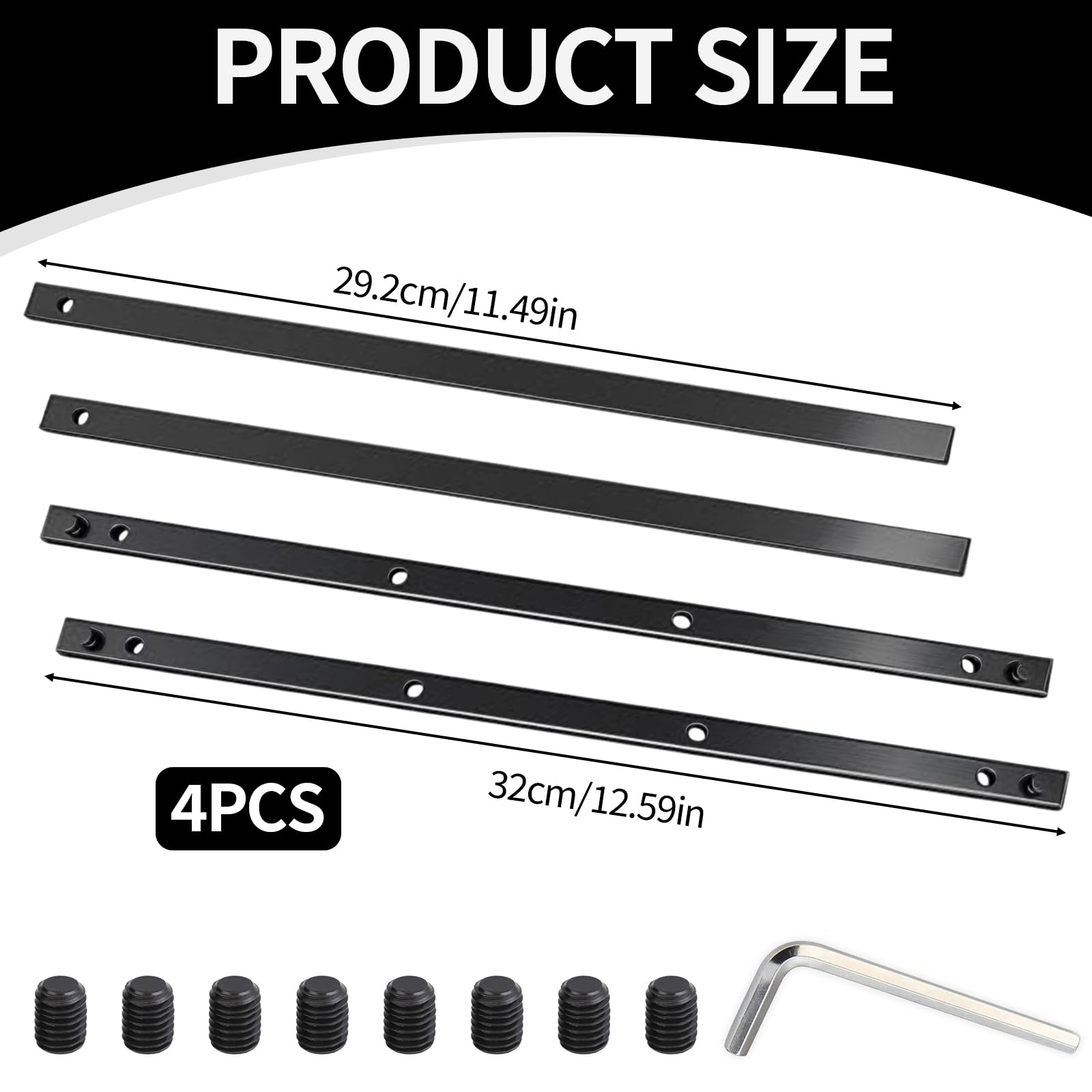 Rail de Guidage Pour Makita Kit, 4Pcs Guide Rail Compatible Pour P-45777 | Connecteurs de Rail de Guidage Scie Circulaire pour Festool und Makita pour Rail Droit Rail Coudé Rail Carré à Rideaux
