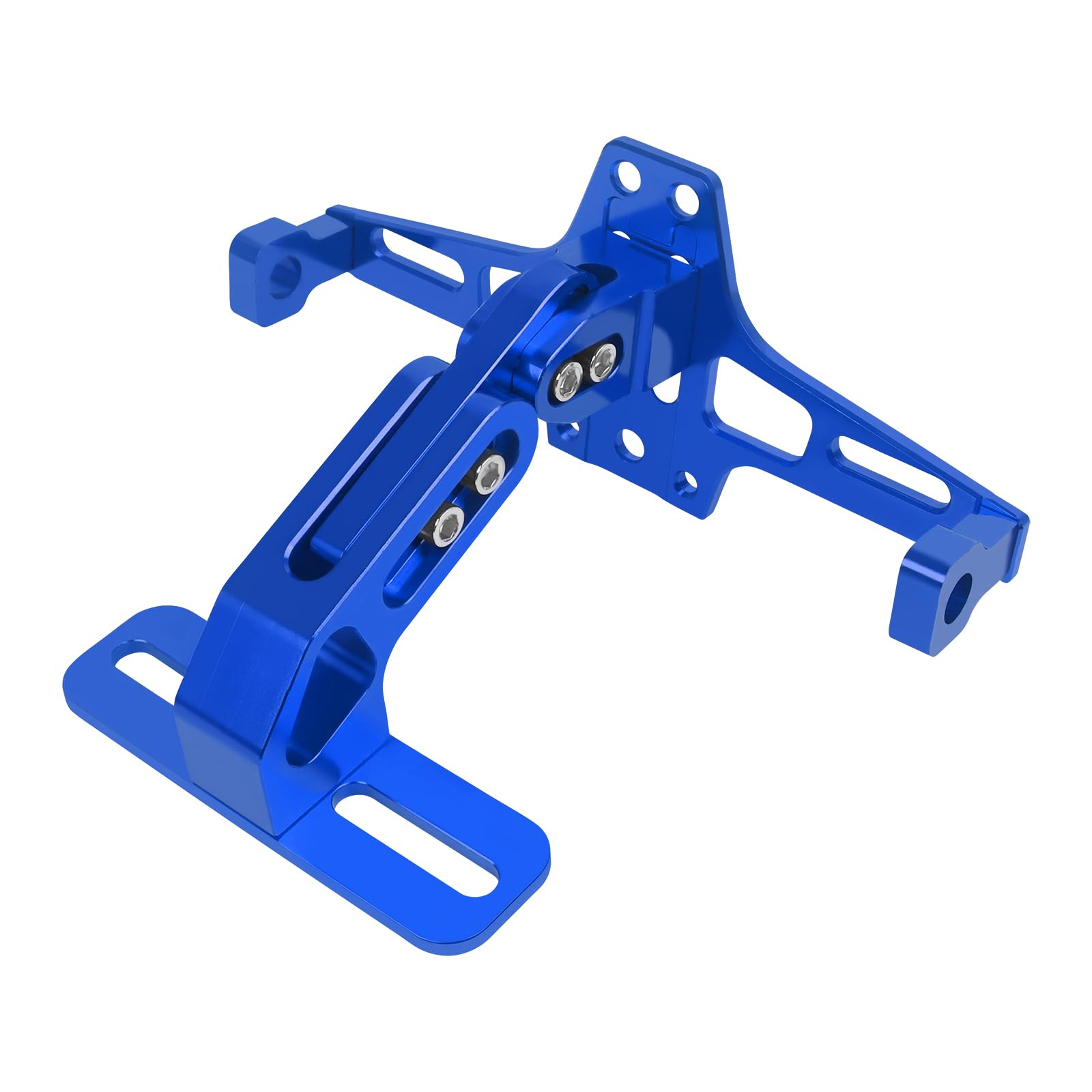 Hunter-Bike Tail Tidy Fender Eliminator Adjustable Extendable License Plate Holder with LED Plate Light for Yamaha Kawasaki Honda Ducati Suzuki(Blue)