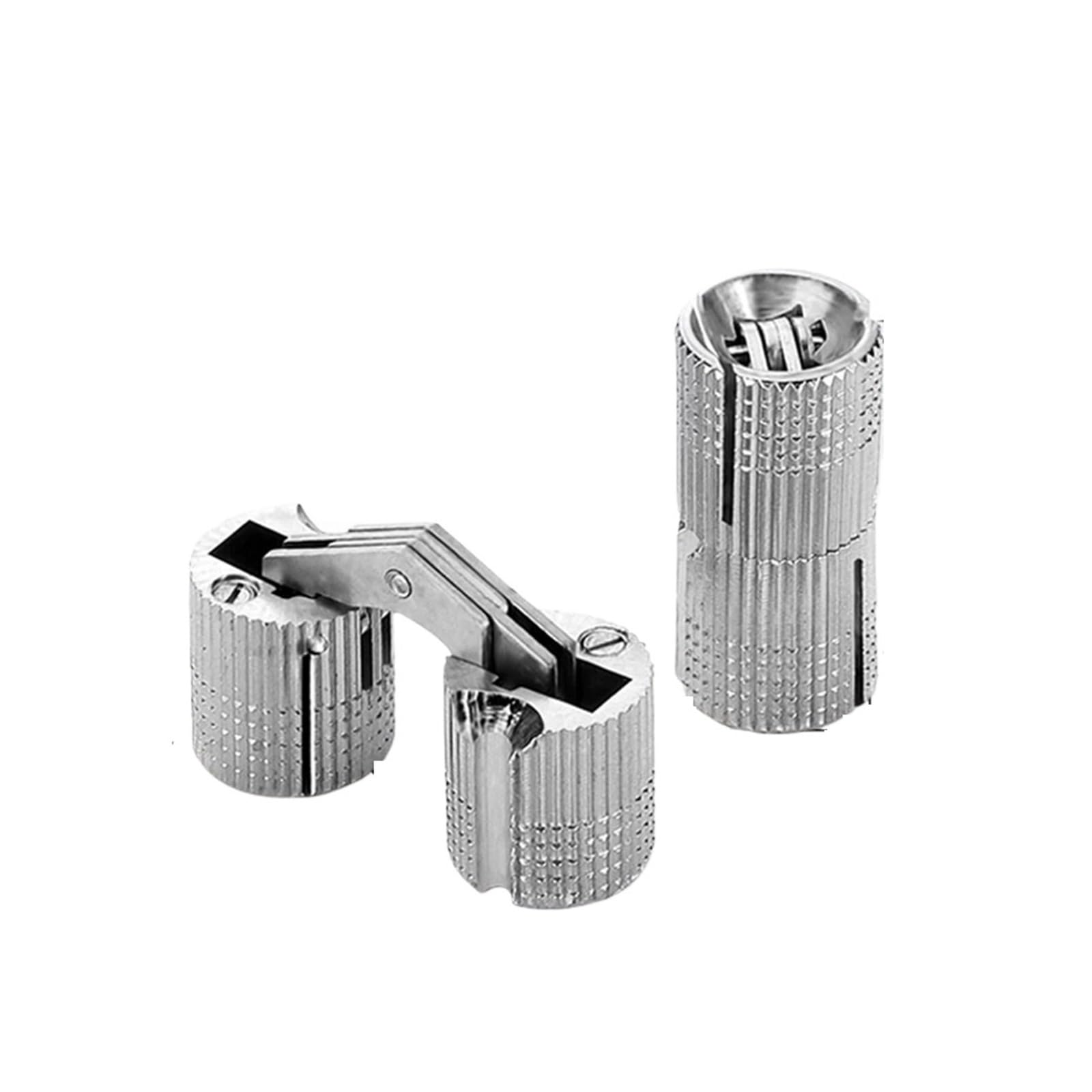 Barrel Hinge, Barrel Hinge 8-18mm Brass Multicolor Cylindrical Invisible Concealed Hidden Box(16mm Silver)