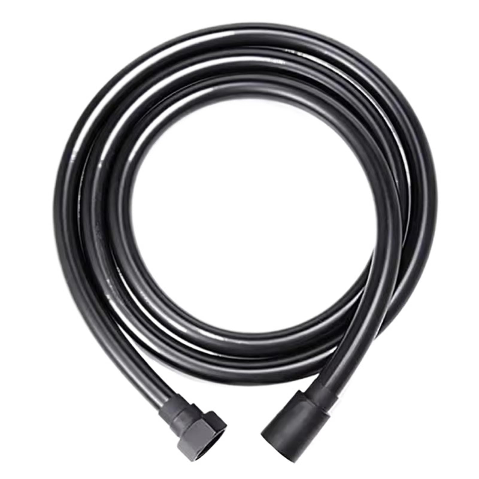 Lyxygmv One Color Shower Head Hose 2.0M Black Silicone Flexible High Pressure Water Strong Multilayer Plumbing Bathroom Accessories For Bathroom Showers