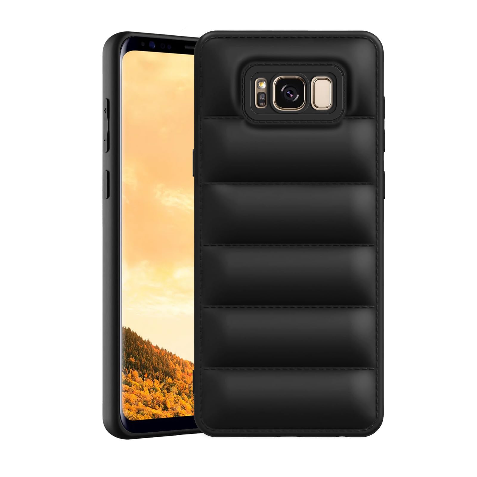 Plus Puffer Case Camera Protection Soft Back Cover for Samsung Galaxy S8 - Black (B0CTFMJXDF) Amazon Price History, Amazon Price Tracker