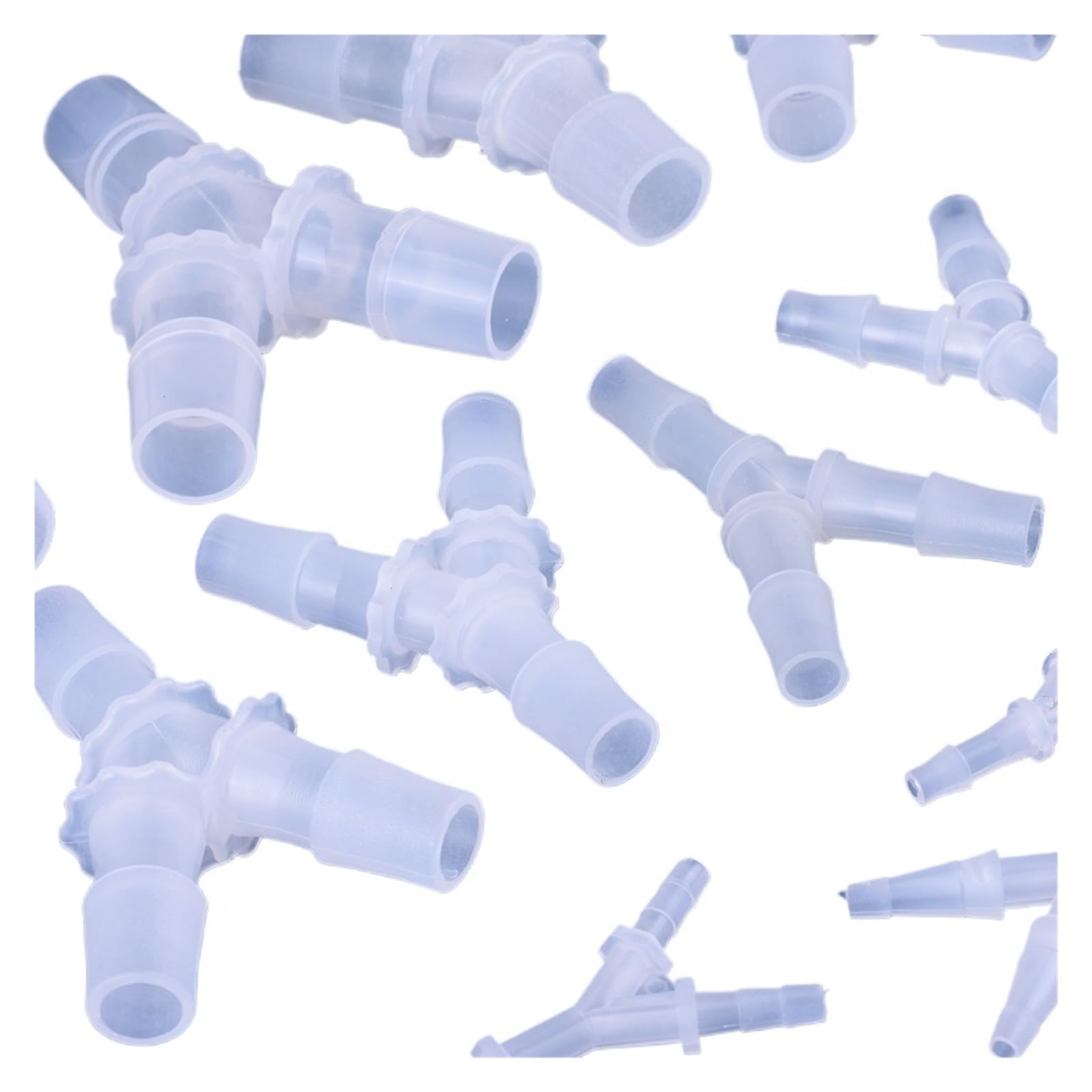 LIUCH Y Type Plastic Pipe Fitting 2.4-12mm Pagoda Barb Diameter of Change Hose Connector Aquarium Pipe Fitting Hose Splitter(10 Pcs,2.4mm-5.6mm-2.4mm)