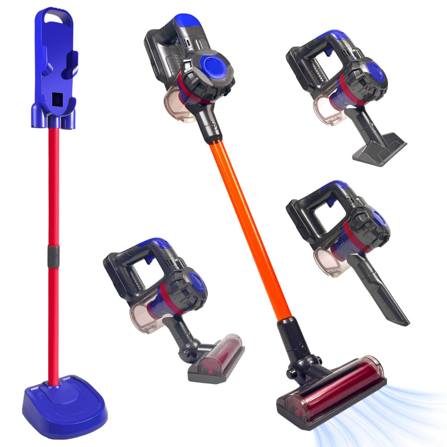 Aspirateur Enfant Fonctionnel 3-en-1 – Aspirateur Jouet avec Aspiration Réelle, Jouet Éducatif Montessori pour Un Jeu d'Imitation Réaliste dès 3 Ans