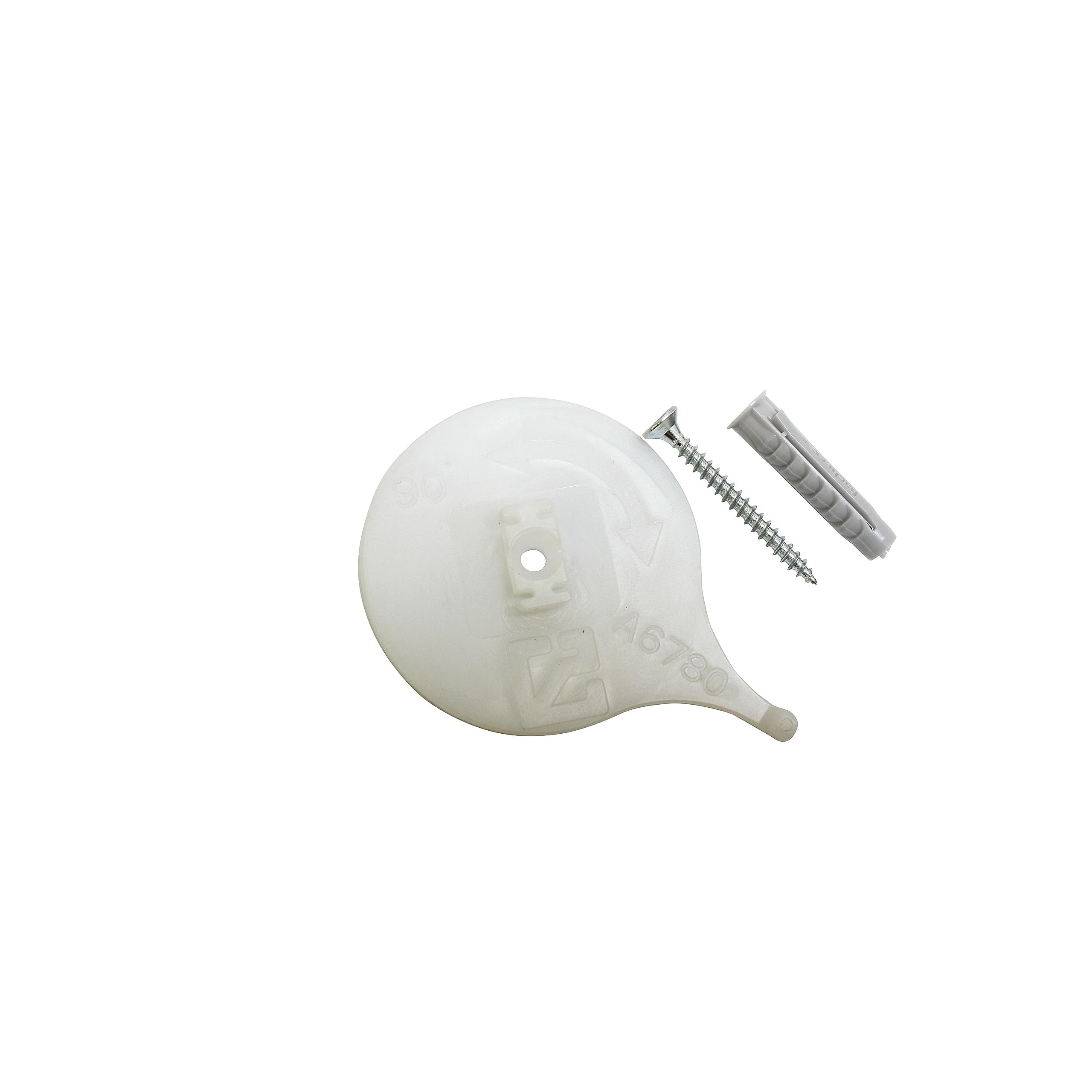 GARDINIA Deckenträger für Aluminium-Vorhangschiene, 2-läufig, Weiß, 2 Stück
