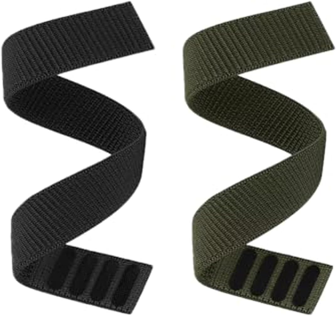 – Hook and Loop Quick Dry Watch Band for Fenix 7X / Fenix 6X / Fenix 5X, 26mm Woven Nylon Ultralight Sport Wristband Strap for Garmin Fenix 6X Pro/Sapphire,Fenix 5X Plus,Enduro (Black/Green)
