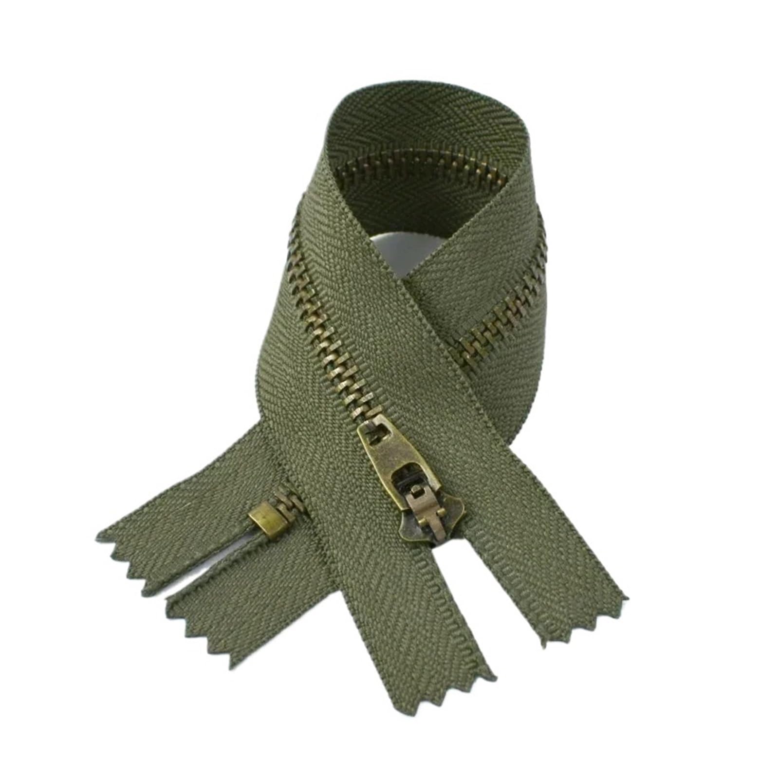5 szt. 4 # 10/13/15/18 cm zamknięcia metalowy zamek błyskawiczny automatyczna blokada łatwa naprawa zamki błyskawiczne na ubrania zamki dekoracyjne zestaw do szycia akcesoria (ciemnozielony, 13 cm)