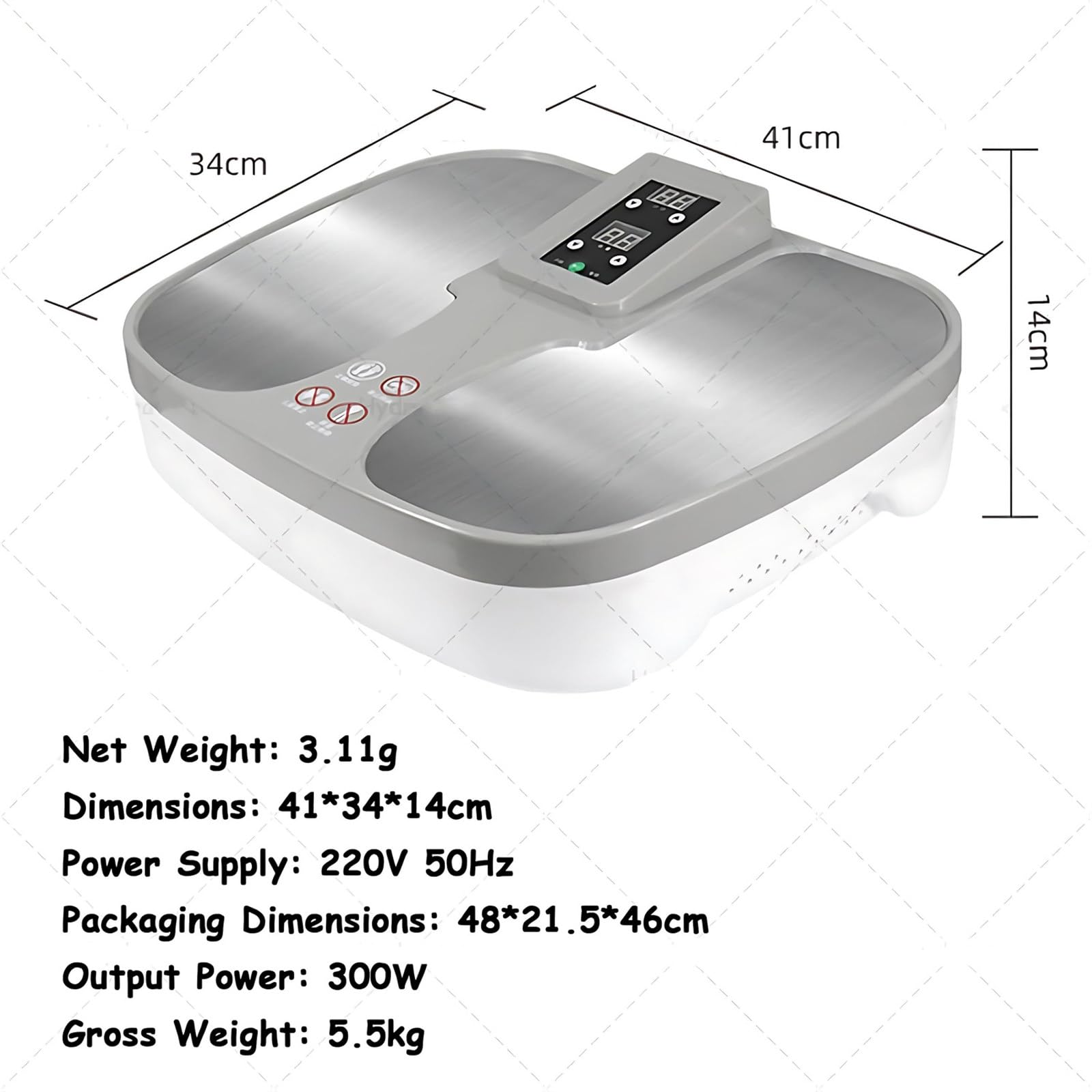 Masajeador eléctrico de pies con calor, amasado Shiatsu para alivio calmante, diseño portátil para uso doméstico