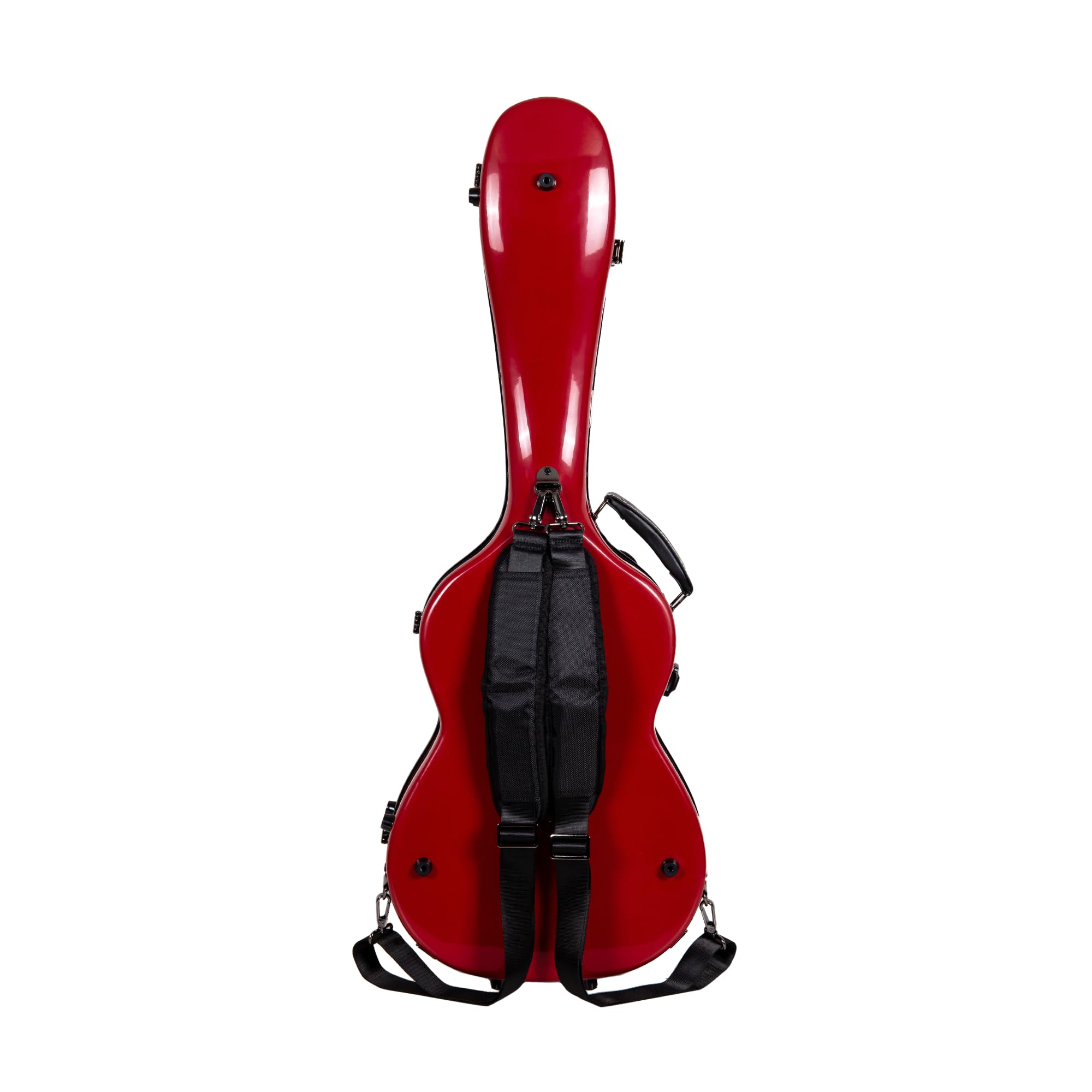 Crossrock Torres Classical Guitar Case, Fiberglass Hardshell with Accessory Compartment, Backpack Straps, TSA Lock-Red (CRF2020CTRD)