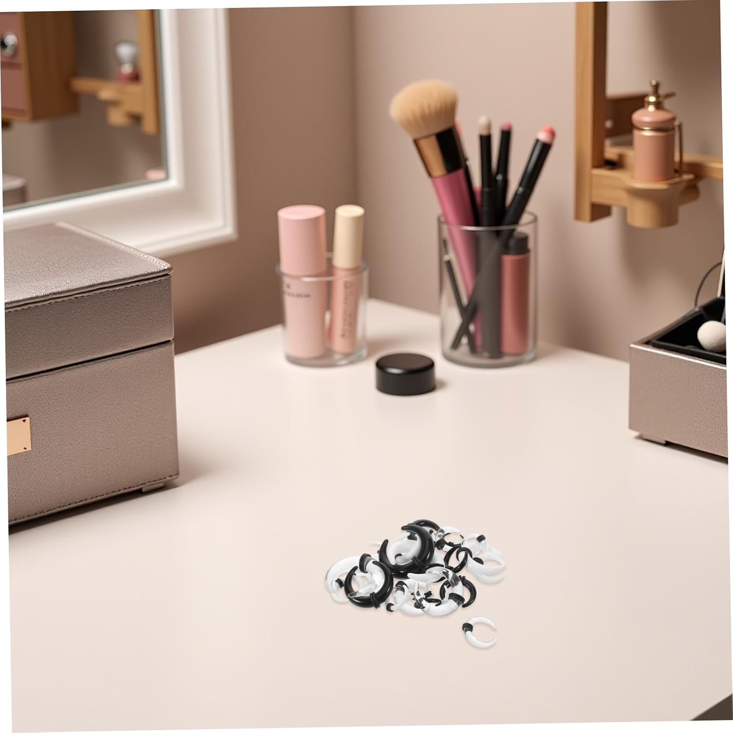 Baluue 27pcs Acrylic C Shape Septum Stretching Ring Tapers for Women Men