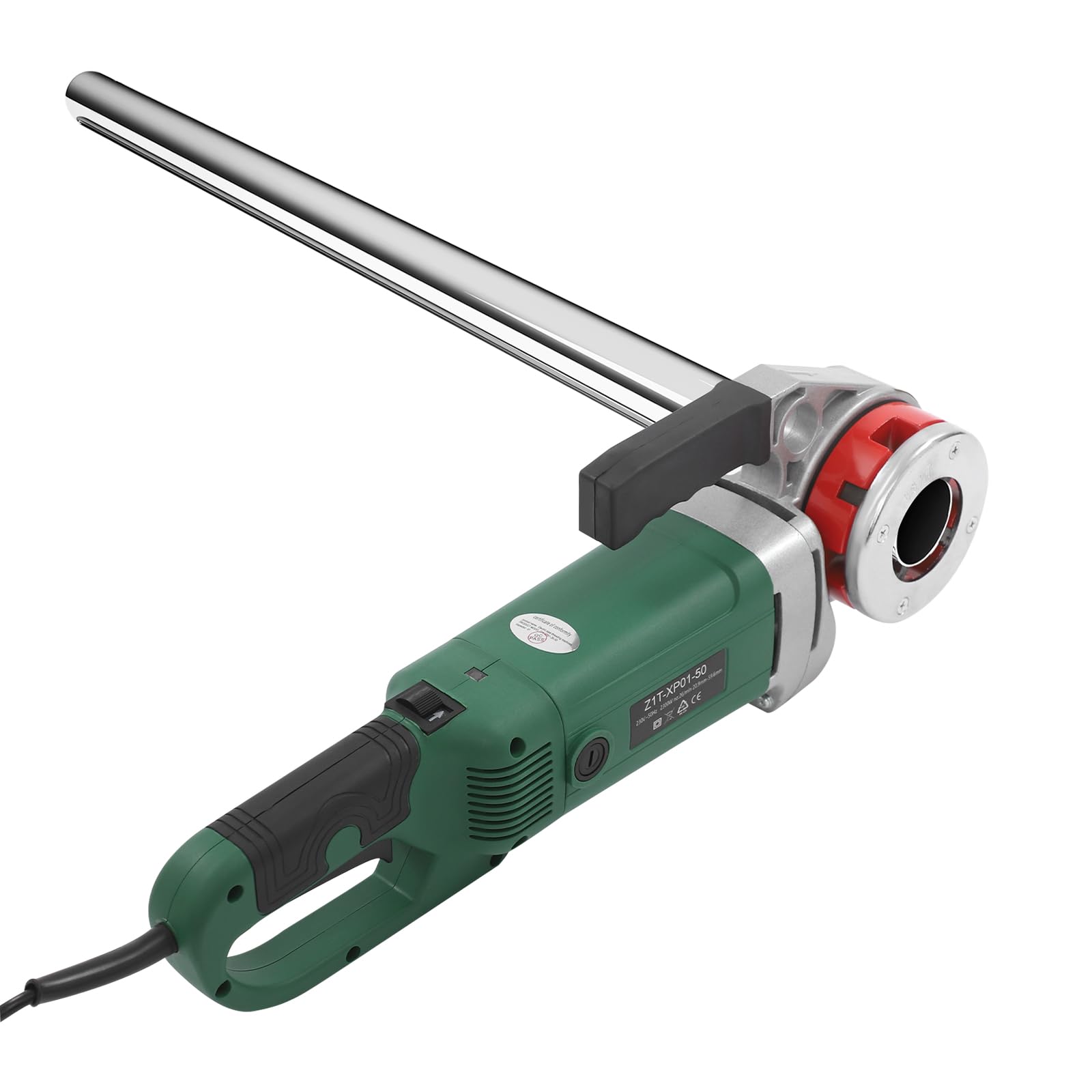 Przenośna gwintownica 2300 W, 26 obr./min, elektryczny nawlekacz do rur, 6 matryc 1/2", 3/4", 1", 1-1/4", 1-1/2", 2", elektryczny gwintownik, 230 V