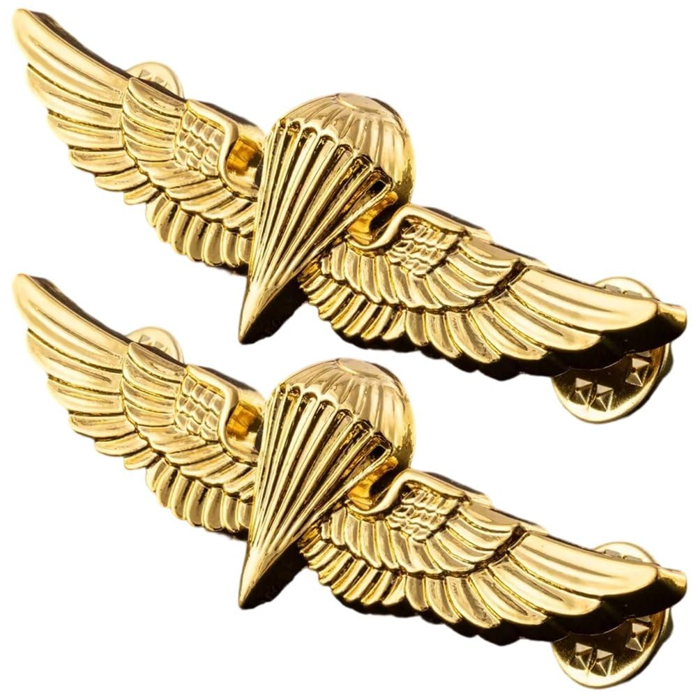 Flight Officer Wings Pins 2pcs Gold Pilot Badge Pins Golden