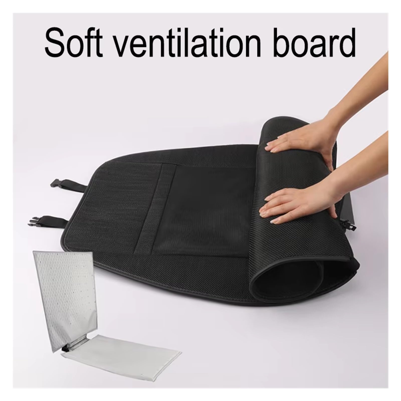 Funda Asiento Coche Aire Acondicionado para Automóvil, Refrigeración, Cojín del Asiento, Ventilación, Respaldo del Asiento Calefactado, Inhalación Fundas de Asiento(5V Black Ventilate)