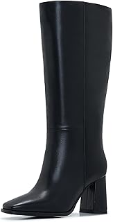 Wide Calf Knee High Boots for Women – Tall Fashion Boots with Side Zippe...