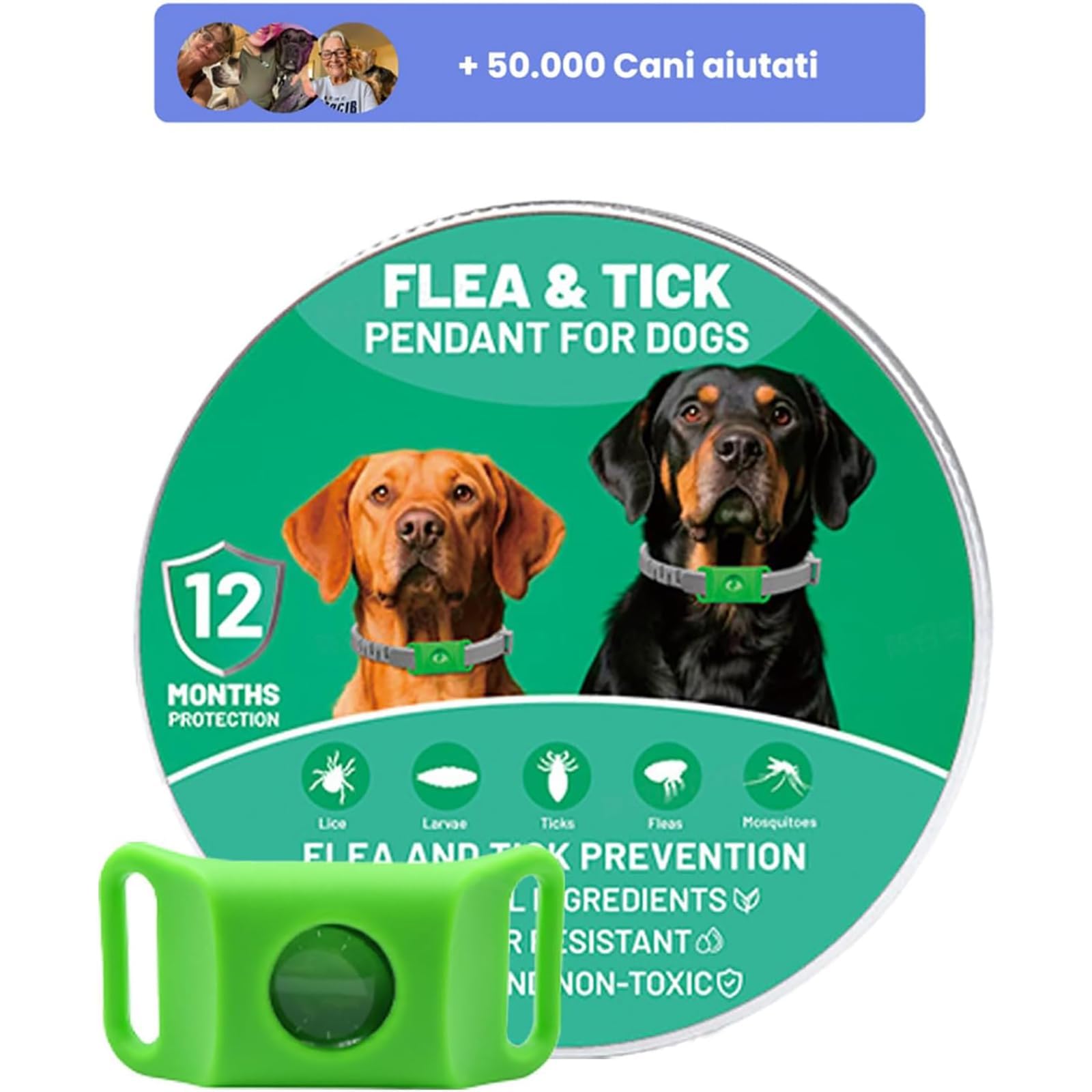 Collar natural para perros – 2 unidades, con aceites esenciales, reutilizable, para perros pequeños y grandes, flexible y ligero — view 6