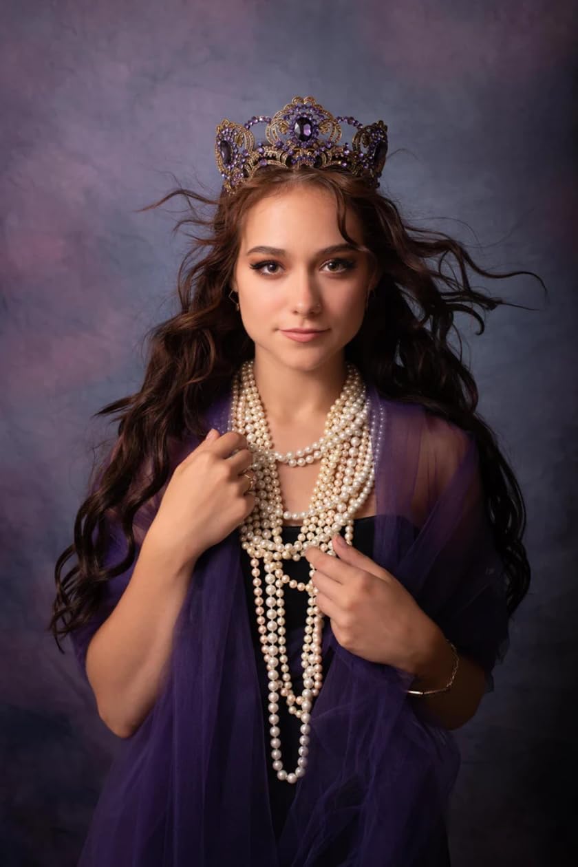 Kate 5x7ft Retro Blue Backdrops for Photographers Blue Purple Portrait Background Photo Studio Props