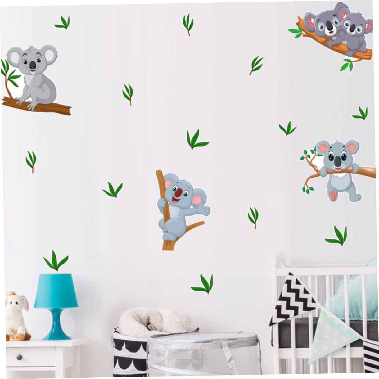Tofficu 3 Hojas Póster Autoadhesivo de Animales Pared Infantil Ramas PVC Resistente y Lavable Decoración Habitaciones Guarderías