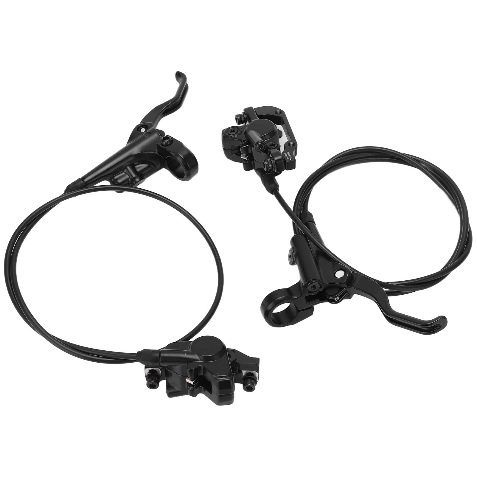 Ensemble de freins à disque de vélo, ensemble de freins à pression d'huile hydraulique pour vélo de montagne, entraînement à double piston avec 2 rotors de disque de frein