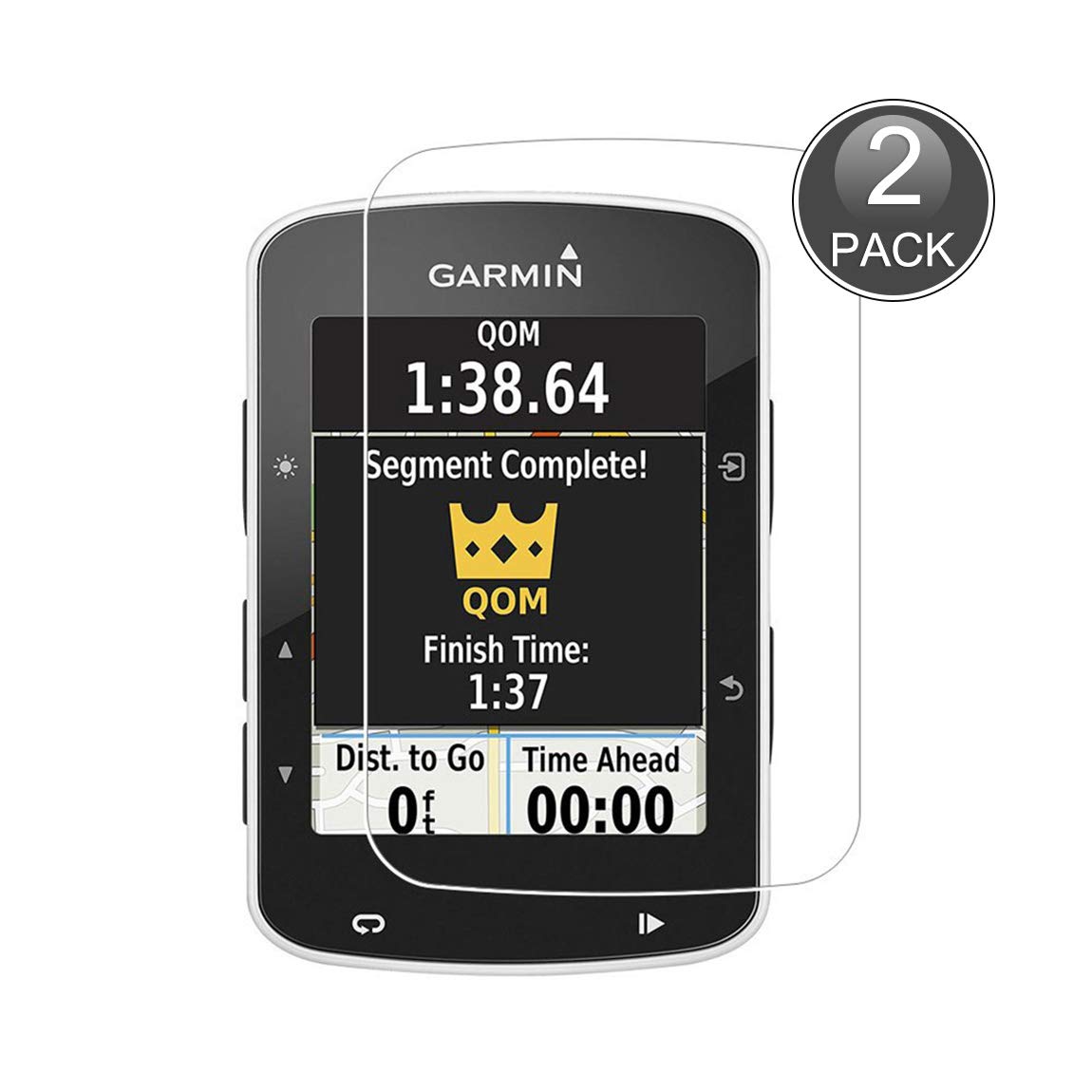 E-Hamii [2-Pack Protect Film Compatible with Garmin Edge 820 Screen Protector, 0.26mm HD Anti-Scratch and Anti-fingerprint, 9H Tempered glass Protective cover, Better protection