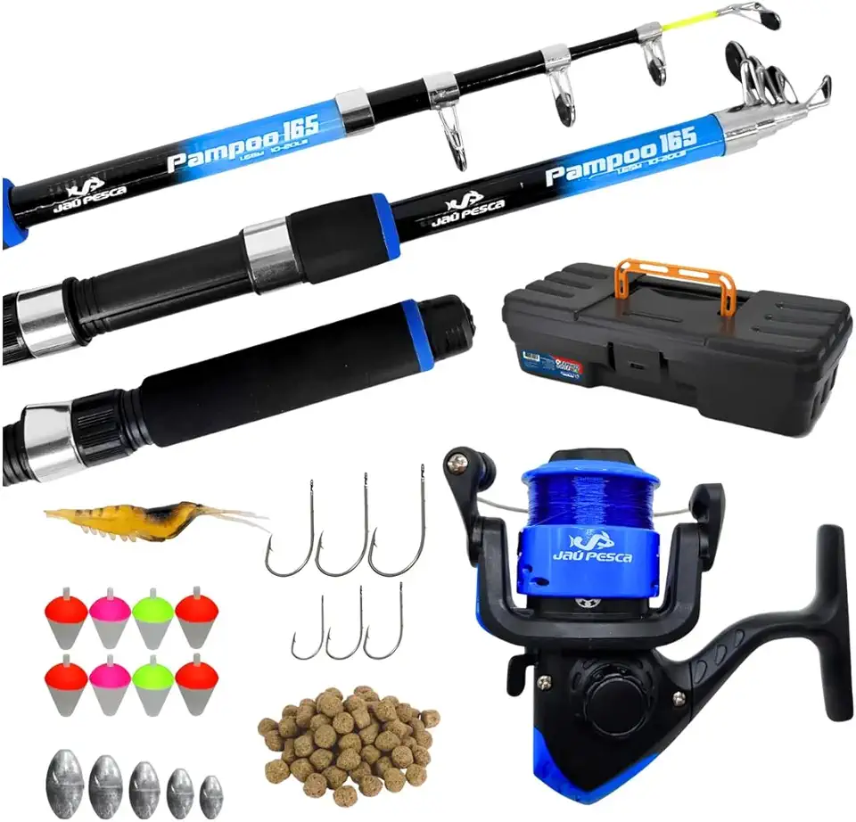 Kit De Pesca Vara S200 - Molinete e Acessórios