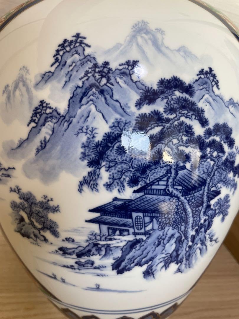 有田焼　古伊万里　鳳凰山水花瓶　中胴　弥左ヱ門窯 Amazon.co.jp: 有田焼 古伊万里 鳳凰山水花瓶 中胴 弥左ヱ門窯