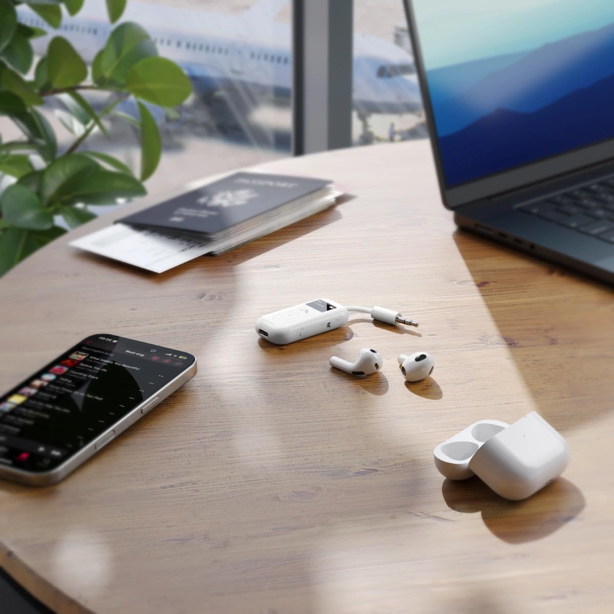 Alogic SkySound Bluetooth Audio Transmitter – Wireless Adapter for AirPods, Headphones & Earbuds | In-Flight Entertainment, Gym Equipment & More | 25+ Hour Battery, Dual Device Streaming