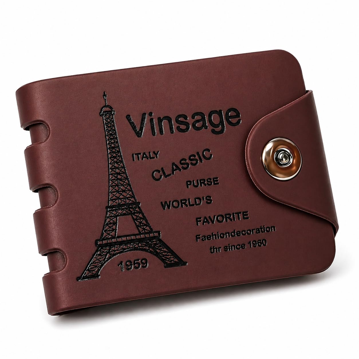 Stylish and Comfort Bi-fold Wallet for Men with Magnet Button Lock (Brown)-image-30