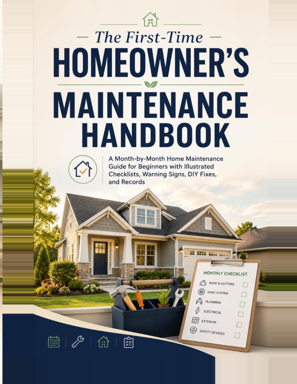 The First-Time Homeowner’s Maintenance Handbook: A Month-by-Month Home Maintenance Guide for Beginners with Illustrated Checklists, Warning Signs, DIY Fixes, and Records to Prevent Costly Repairs