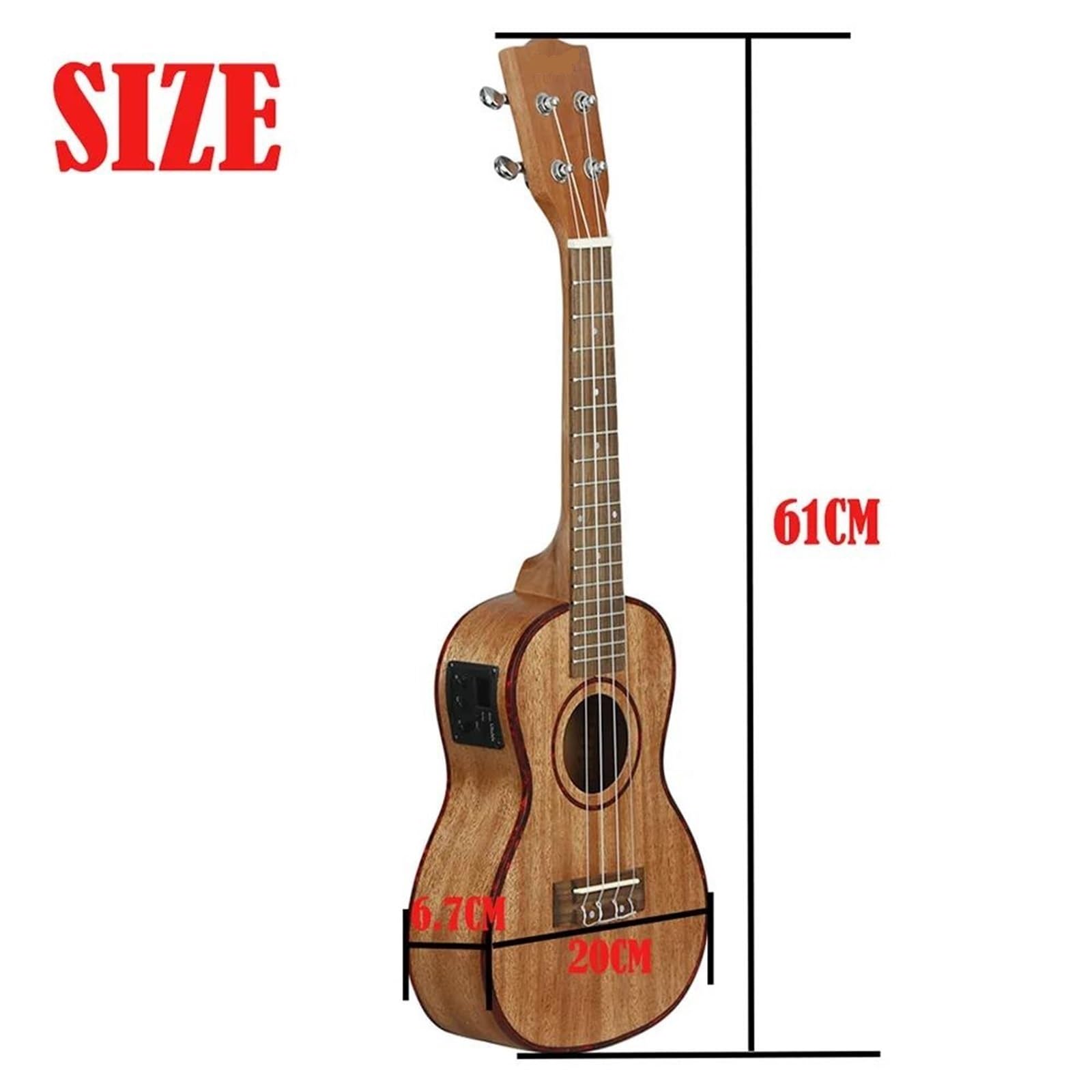 Ukulele Da 23 Pollici 4 Corde Chitarra Hawaiana Sapele Guitarra Con EQ Ukulele Con Set Di Borse