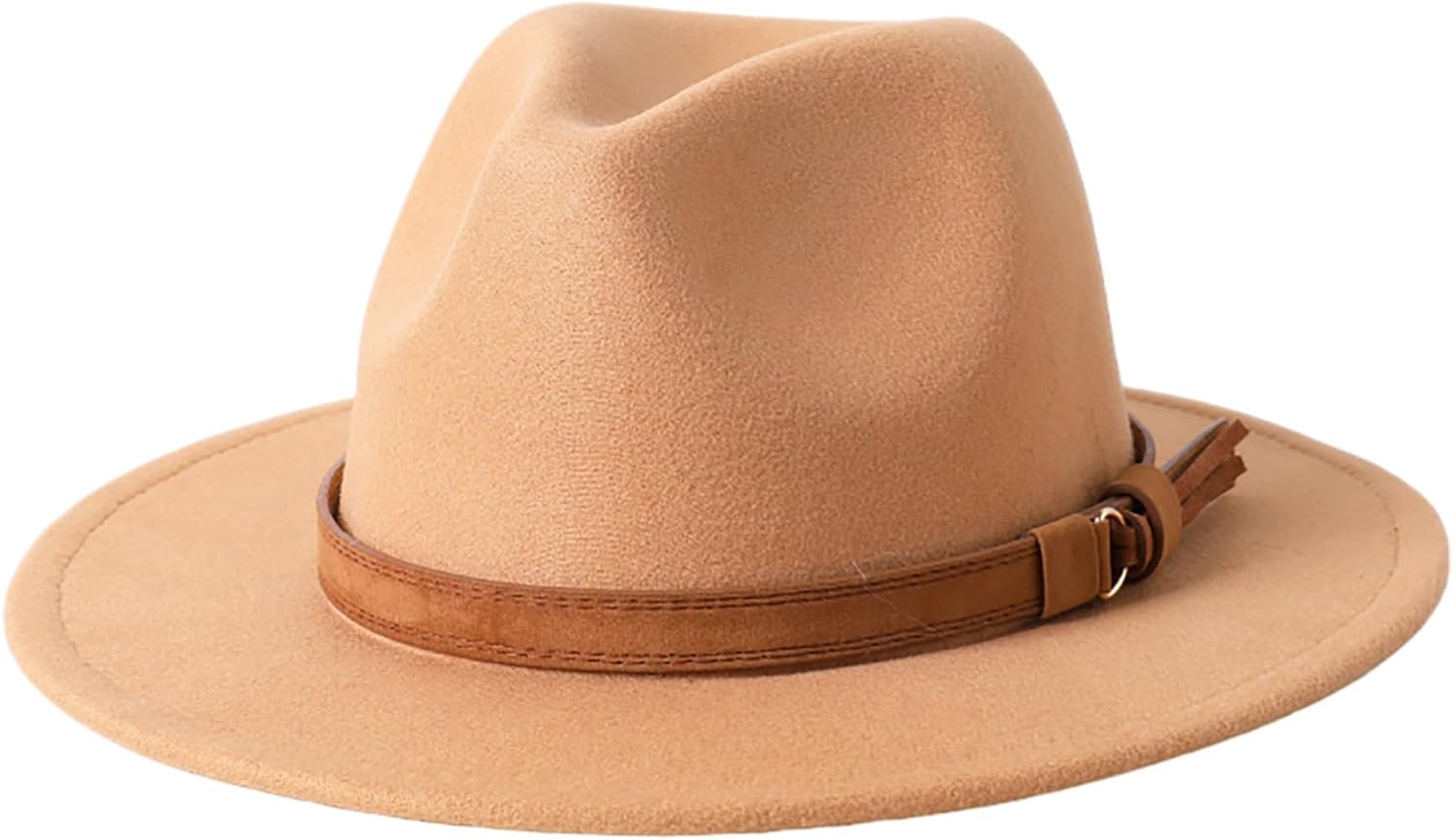 Lanzom Kids Girls Vintage Wide Brim Wool Felt Bowler Cap Bowknot Floppy Fedora Hat