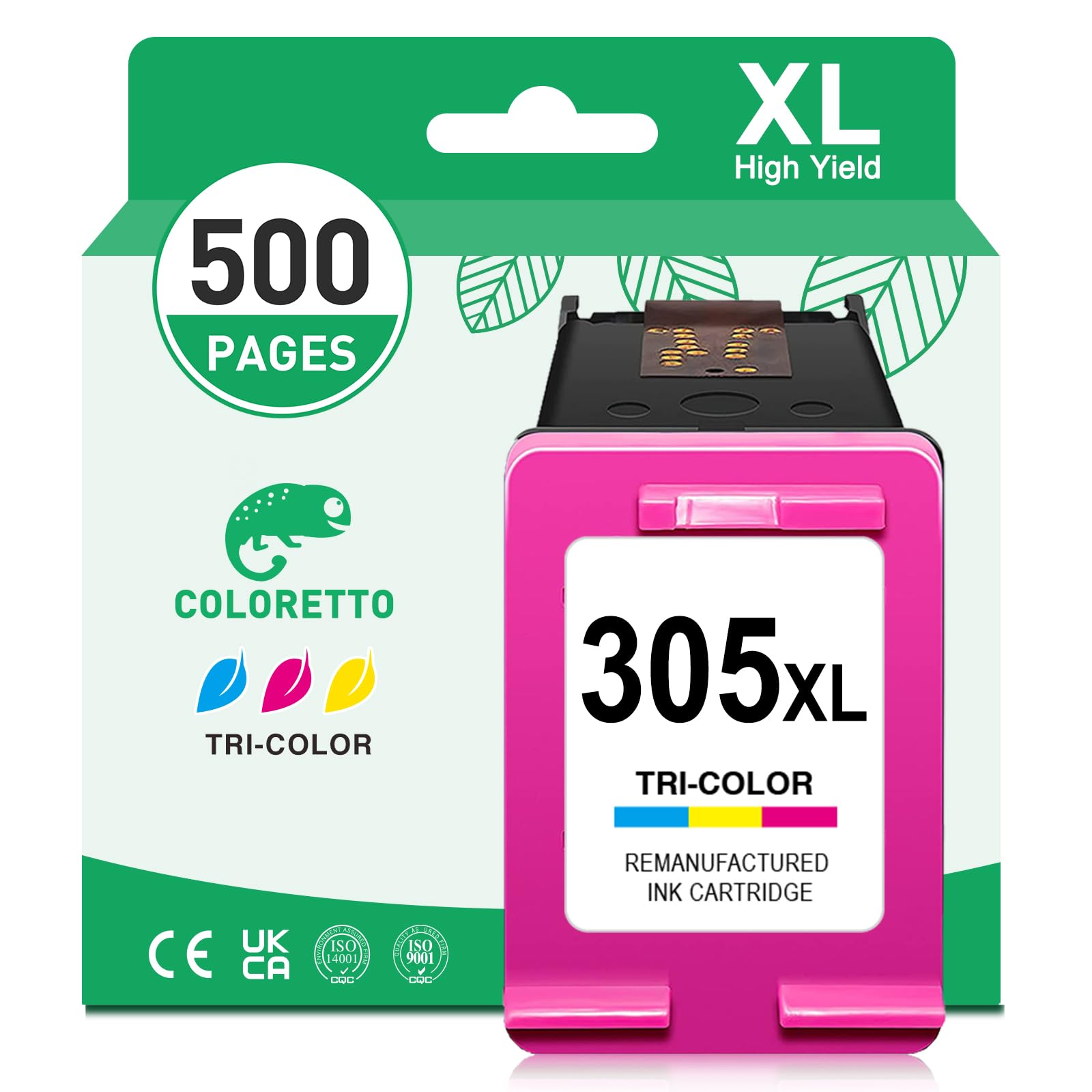 COLORETTO 305 XL Ink Cartridges for HP 305 Colour for HP DeskJet 2800e 2810e 2820e 2821e 2822e 2823e 4200e 4210e 4220e 4222e 4230e 2800 2810 2820 2821 28222 2823 Cartridge for HP 305 XL Tri-Color