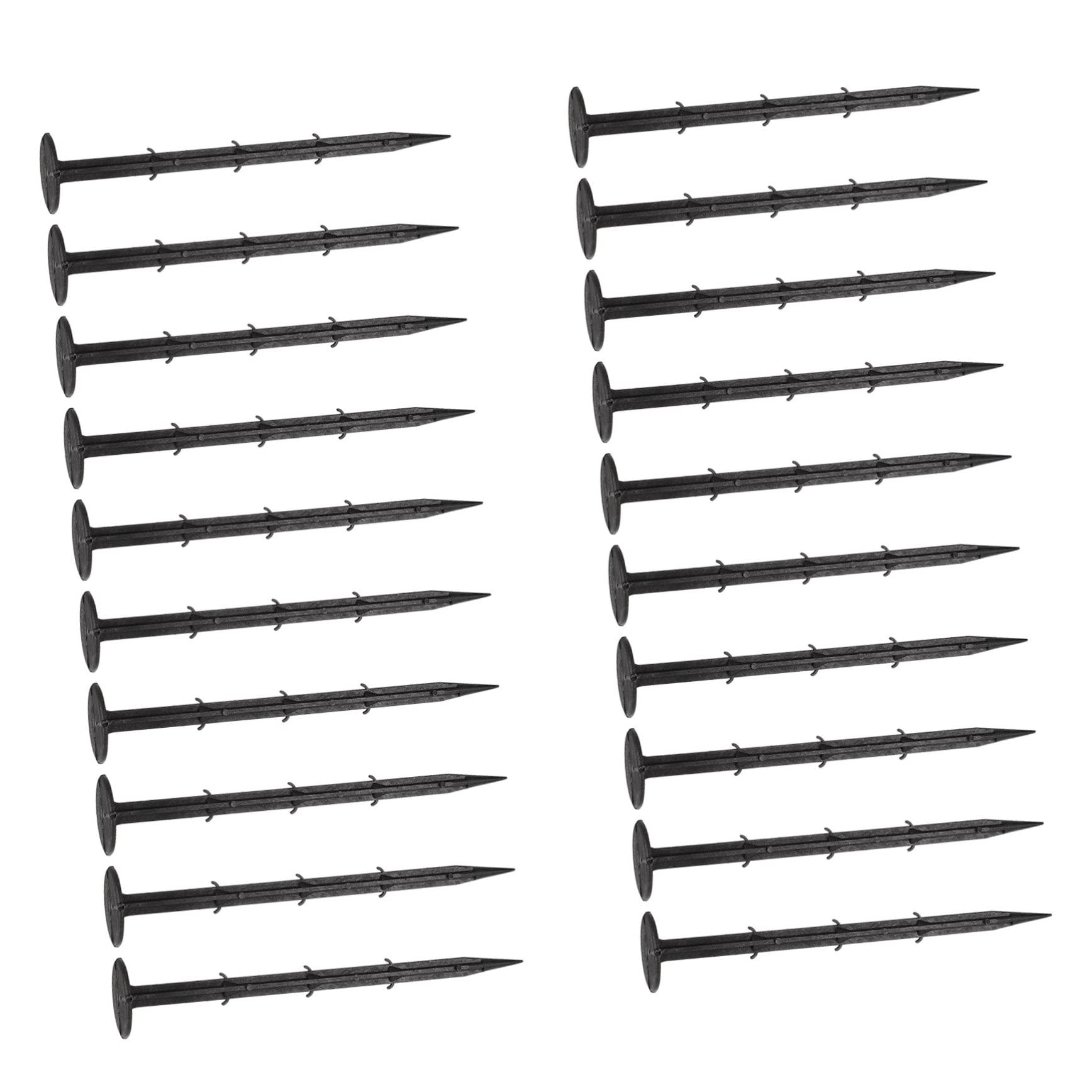 Estacas de plástico para suelo jardín 20 cm resistentes exteriores 100 ud