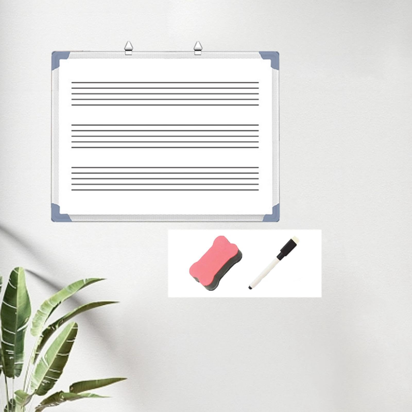 Generic Musik Whiteboard, Notizblock, Lapboard für Büro, Schule, Musiklehrer - Edelstahl, 100% weiß, Weiß