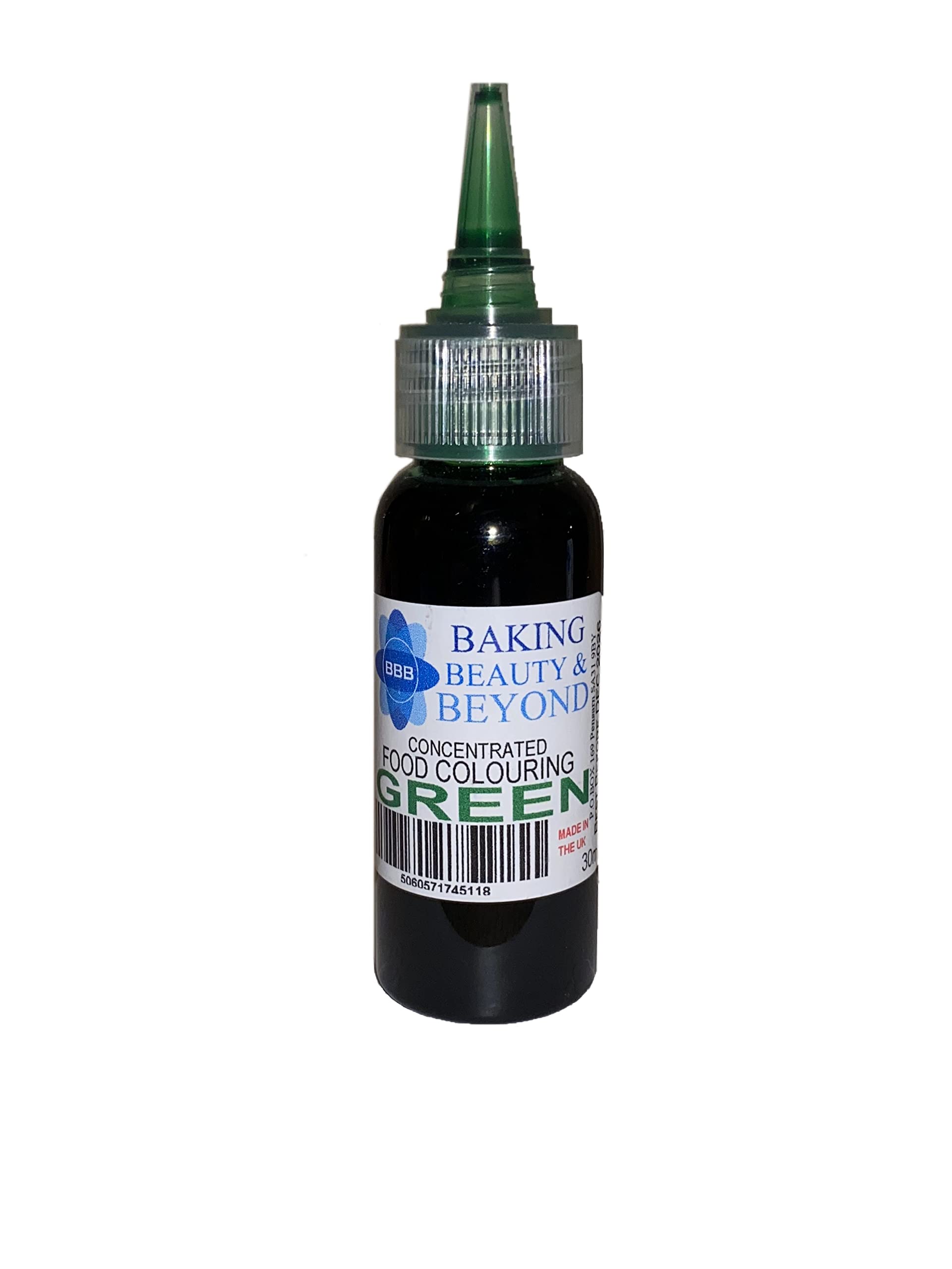 Baking Beauty and Beyond Concentrated Liquid Food Colouring 30ml Green