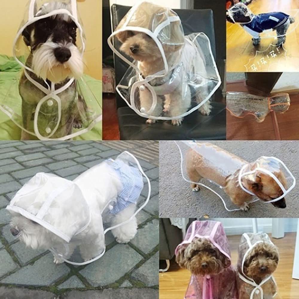 Impermeable para Perros, Impermeable Transparente, Moderno e Impermeable for Mascotas, Ideal for Perros pequeños y medianos, de Dos Patas Gatos(Green,L)