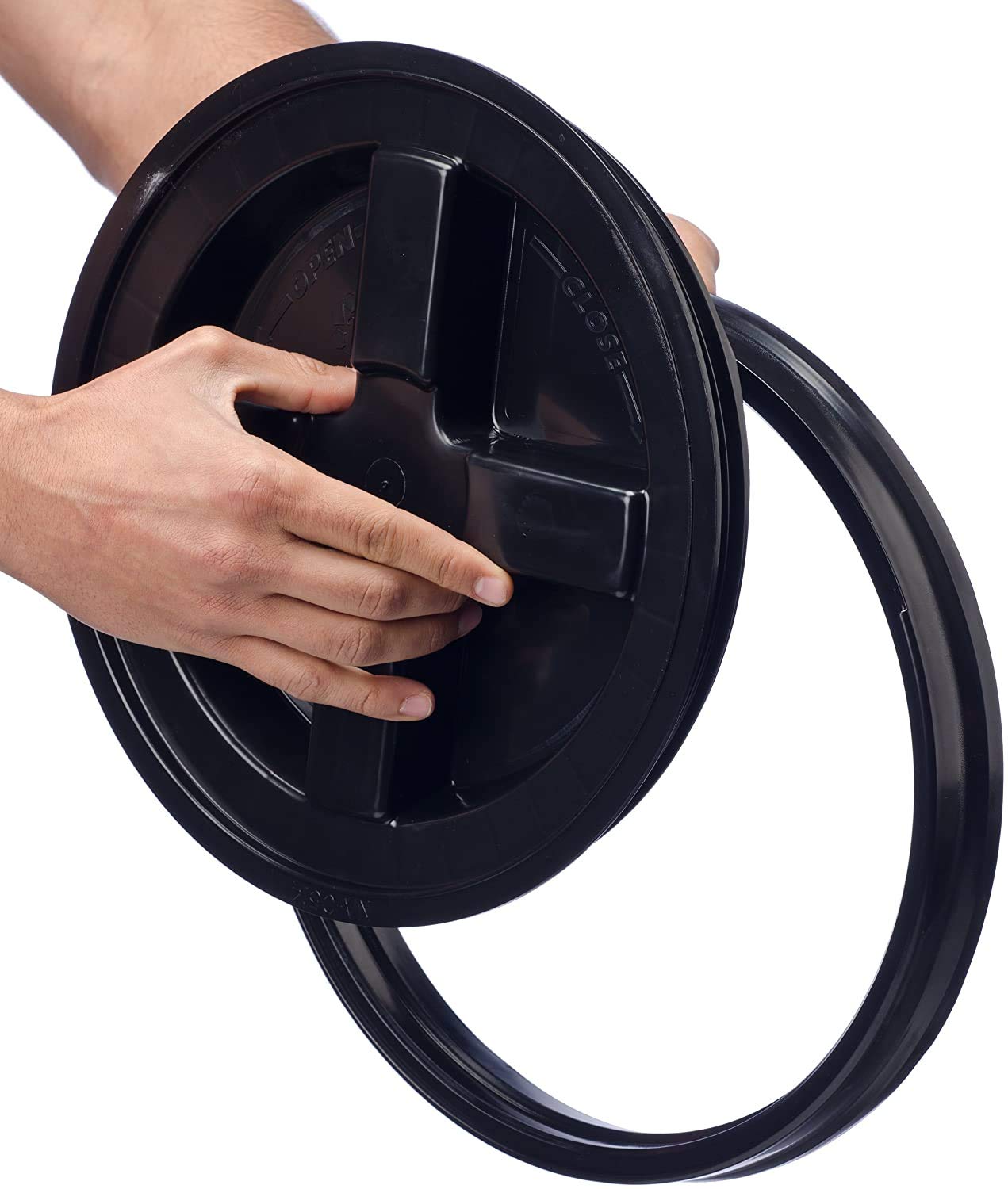 GAMMA2 Gamma Seal Lid Pet Food Storage Container Lids Fits 3.5, 5, 6, & 7 Gallon Buckets