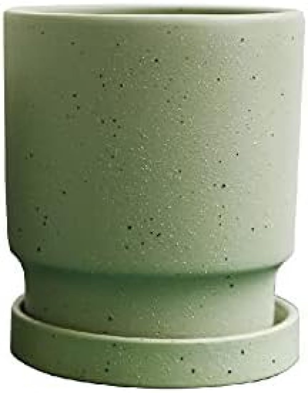 Maceta decorativa de alta temperatura y transpirable, cilíndrica, suculenta, creativa, de cerámica, con base, para interiores y exteriores, grande