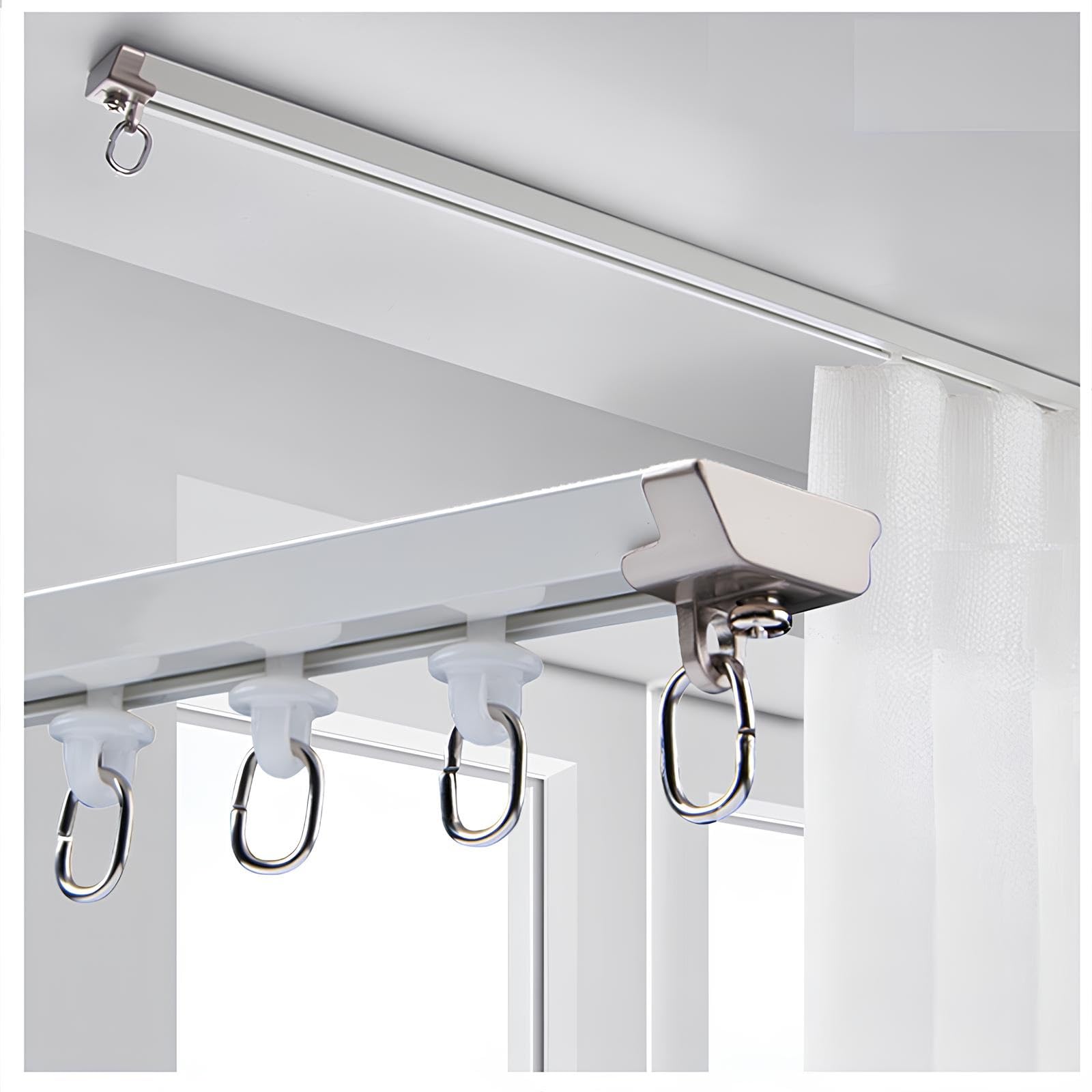 Tringle à rideaux pour baie vitrée rail invisible séparateur de pièce 130 cm