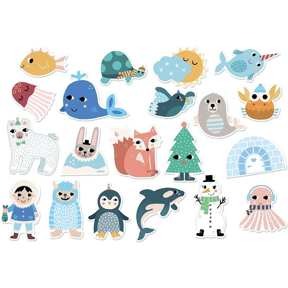 Vilac- Magnets Iceland Michelle Carlslund Rowery i deskorolki, Wielobarwny (8547)