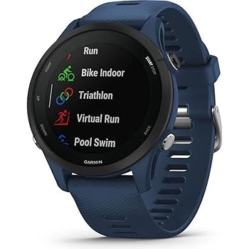 Garmin Forerunner 255 Easy to Use Lightweight GPS Running Smartwatch (Tidal Blue)