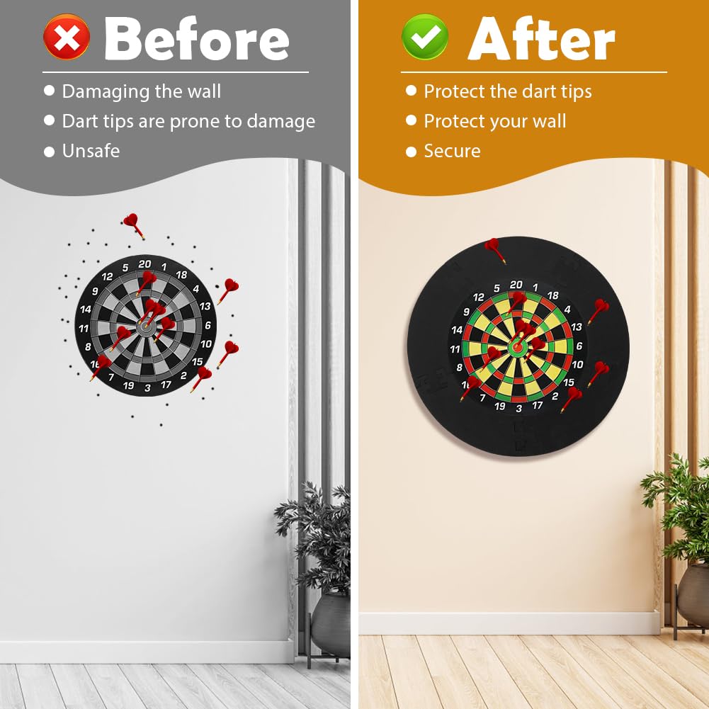 Aro Protector Para Dardos - 5 Piezas De Espuma EVA, Protege La Pared Y Los Dardos, 45 Cm Interior