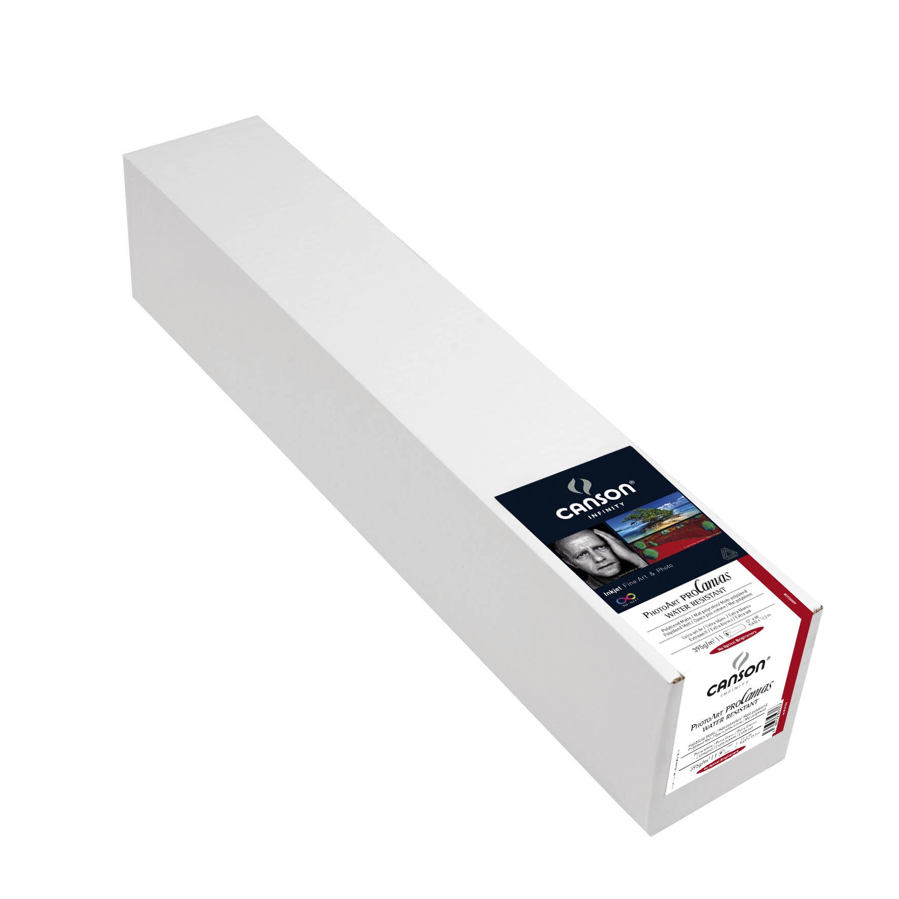Canson 400053338 Infinity PhotoArt ProCanvas Matte Papier, 385 g/m², 17 Zoll, 0.432 x 12.2 m, weiß