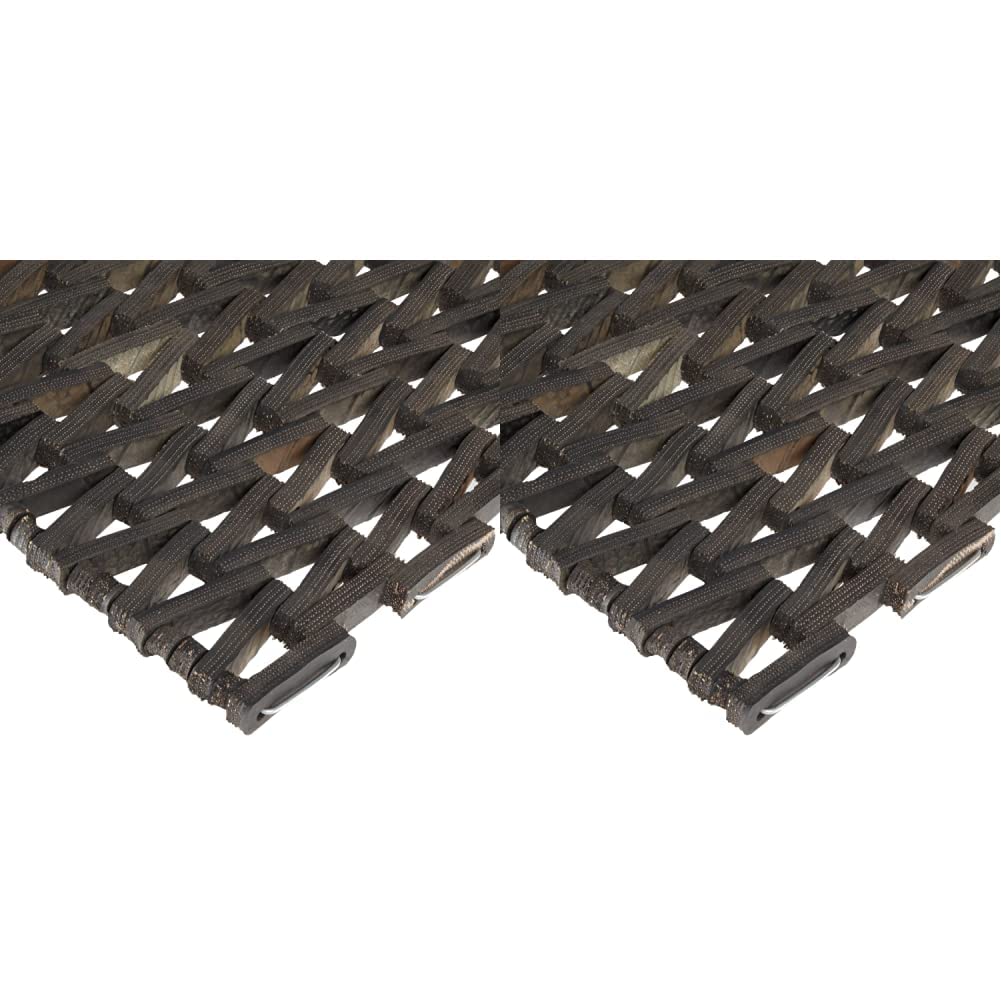 Durable Durite Recycled TireLink Outdoor Entrance Mats, Herringbone Weave, Black
