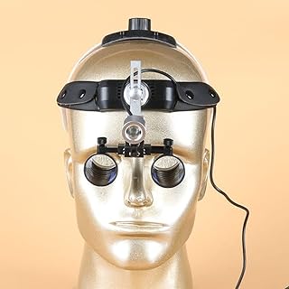 Dentales Binocular Gafas Lupas con luz LED 3W, Diadema Médico Lupa óptica quirúrgica, lupas para Asistente Dental, Lupa para Cirujano, Dentista higienista, Estudiante de higiene Dental