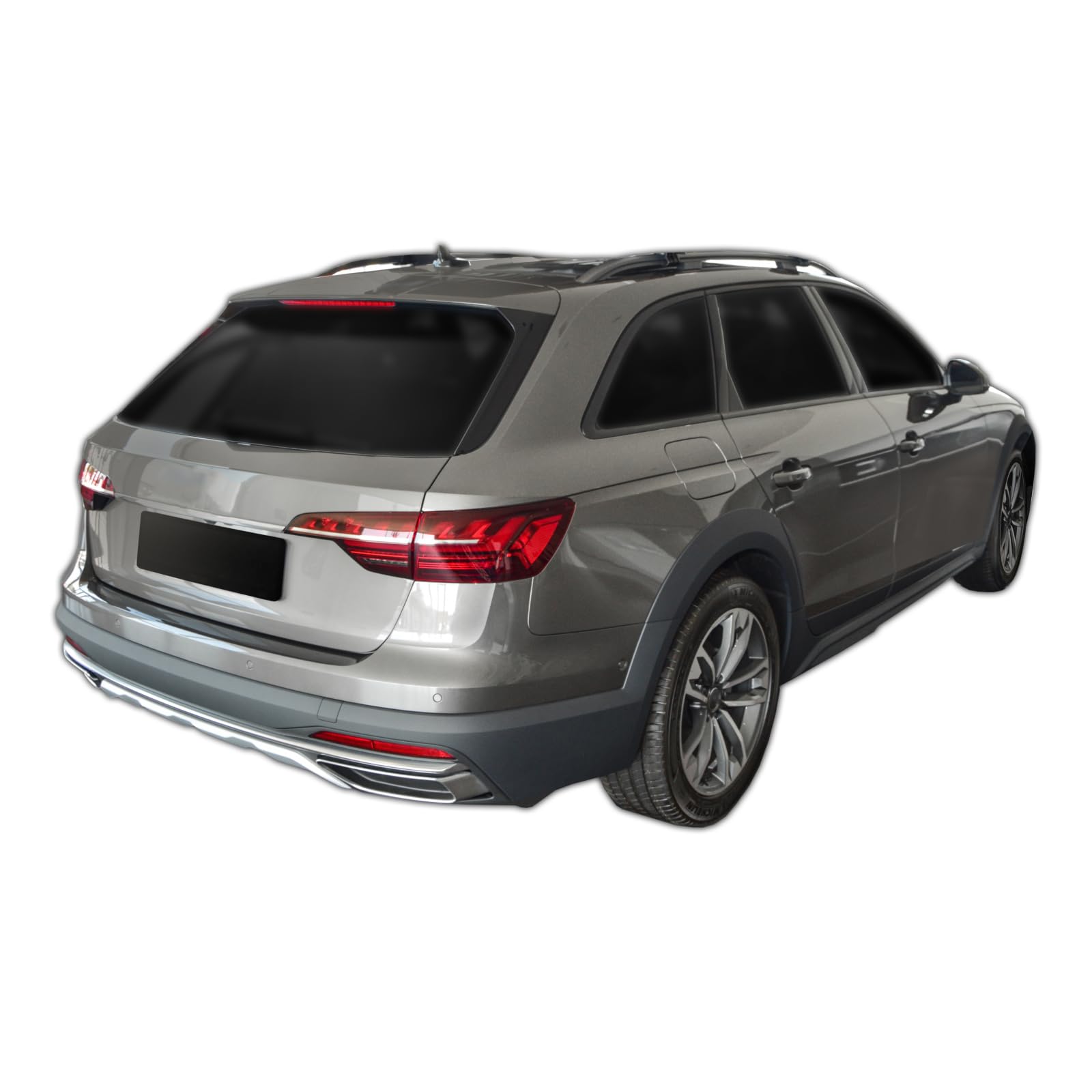 J&J AUTOMOTIVE Vasca Bagagliaio su Misura per Audi A4 B9 Break 2015-2024, Proteggi Baule con Bordo Alto 4 cm, Antiscivolo, Inodore, Arrotolabile