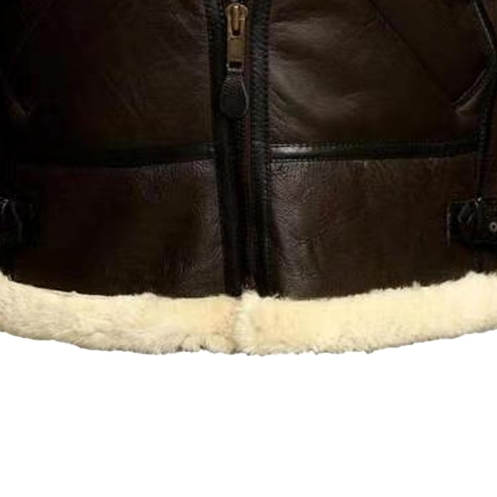 JEANASIS 【eL】Fur LeatherJacket Leather Jacket with Detachable Opossum Lining- Size M