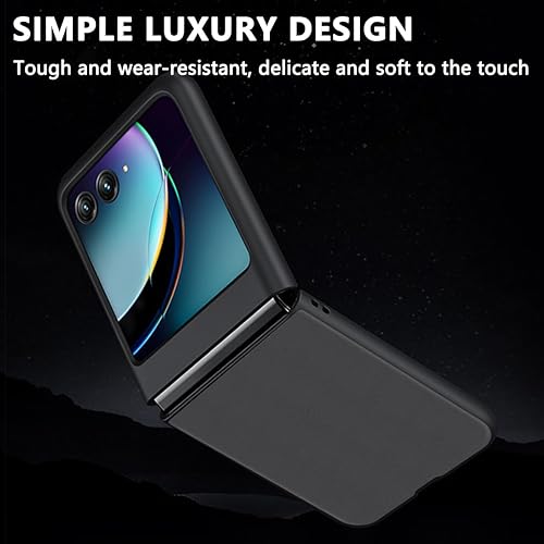 Miniatura 6 de Funda para Motorola Razr Plus 2023, funda para teléfono Motorola Razr+, parte trasera de piel sintética de lujo, protección a prueba de golpes,