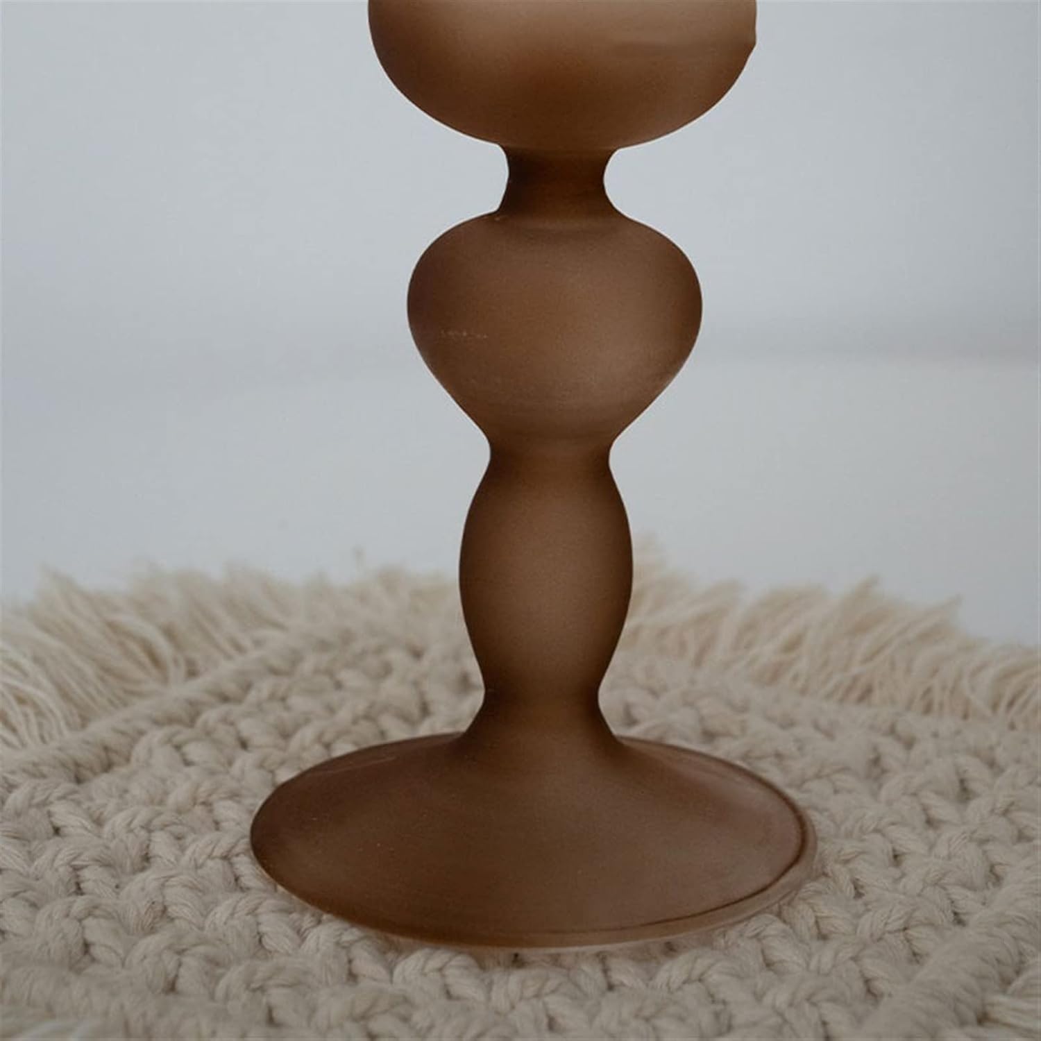 Candleholders Aromatherapy Candlestick Home Coffee Shop Table Decoration Vintage Frosted Glass