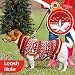 Weihnachten Hundekleid Pullover mit Geschirr Loch Herz gestrickt Welpe Pullover Weste weich warm Winter Mädchen Hundekleidung für kleine mittlere Hunde Katzen Haustier Xmas Outfits(Herz,L)