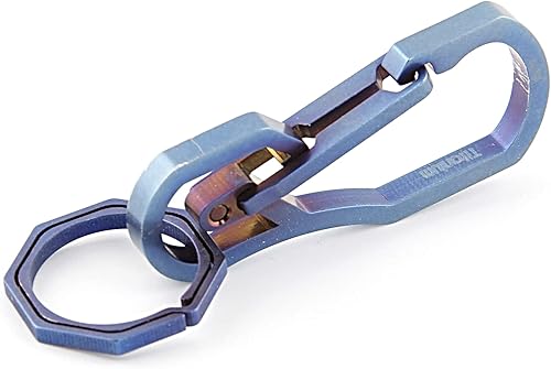 Miniatura 1 de Llavero de titanio multiherramientas con gancho EDC herramienta de rodamiento máximo de 110.2 lbs llavero para senderismo camping al aire libre