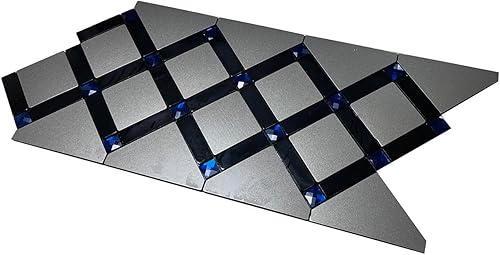 XUANINY Azulejos hexagonales de metal de 40 hojas, azulejos de mosaico de línea de cintura decorativos autoadhesivos, paneles de pared para